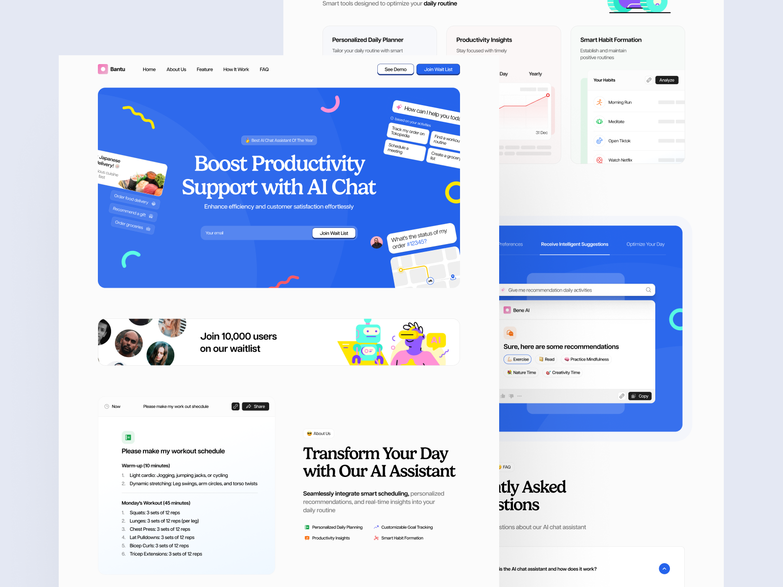 Bantu - AI Assistant Landing Page by Dylan Hidaytama I for Orenji ...