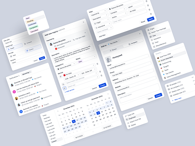 CRM UI Components advanced filter components crm crm ui crm ui components crm ui design filter modal pop up ui ui components ui design uiux uiux design