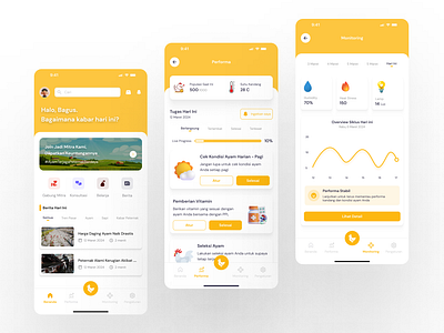 UnggasTech - All in 1 App for Efficient Chicken Farm Management design designmobile illustration mobiledesign ui uiux unggastek uxdesign