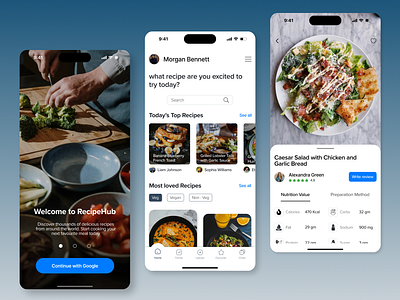 Recipe App Design app design app ui design food app food app design food recipe app recipe app recipe ui design