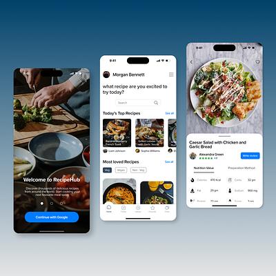 Recipe App Design app design app ui design food app food app design food recipe app recipe app recipe ui design