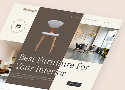 Furnished - furniture for every room app app design design furniture furniture landing page design graphic design landing page landing page design shop landing page ui ui design uiux user experience user interface ux ux design uxui