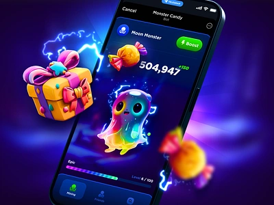 Candy Monster - Tap Game bot clicker bot design candy candy clicker candy monster clicker clicker design clicker game crypto clicker game app game bot ghost hamster kombat mobile game tap game tap to play telegram clicker telegram game ton