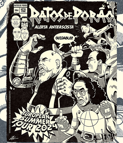 Ratos de Porão on Tour X Wagner Loud event graphic portraits posters