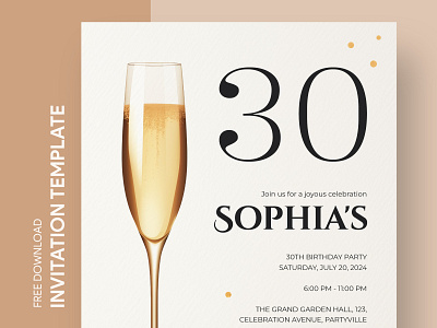 Champagne Simple Birthday Invitation Free Google Docs Template beige invitation birthday invitation birthday invite champagne invitation docs editable invitation elegant invitation free google docs templates free template free template google docs gold invitation google google docs google docs invitation template invitation invitation template minimal birthday invitation printing invitation simple invitation template