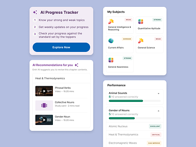 AI Progress Tracker for Entri App ai branding design edtech gpt hierarchy illustration minimal product design progress tracker simple tech track your progress typography ui ux