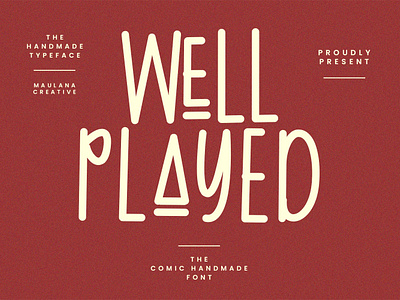 Well Played Handmade Display Font animation branding design font fonts graphic design illustration logo nostalgic sans sans font sans serif