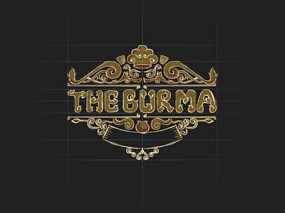 The Burma Food House Sketch Version burma burmese logo burmese logo design food logo food logo design golden logo logo logo design logo illustrator logo sketch logo sketching myanmar logo restaurant logo restaurant logo design royal colors royal logo sketch sketching