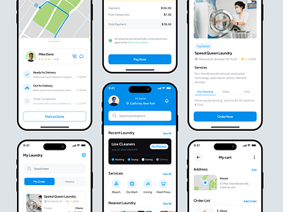 Smart Laundry Mobile App app book home service book home service app book home service design book home services design home service home service app home service app ui home service dashboard home service design home service option home service view laundry laundry app laundry service screen ui ui kit ui8