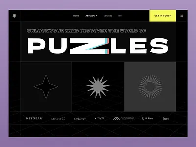 Design Studio Landing page branding design studio graphic design header section hero section landing page pattern ui