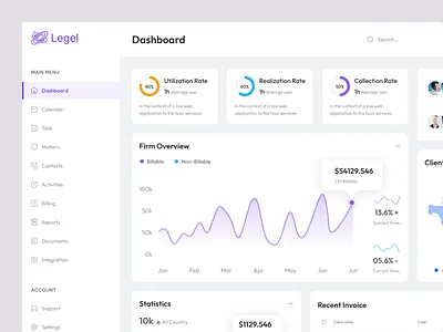 Law-Firm Management Software clean client management creativedashboard dashboard dashboardui law firm management minimal ui saas saas ai app saas design softwere ui ux web app for lawyer web application web design