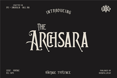 Archsara classic elegant font font style typeface design vintage