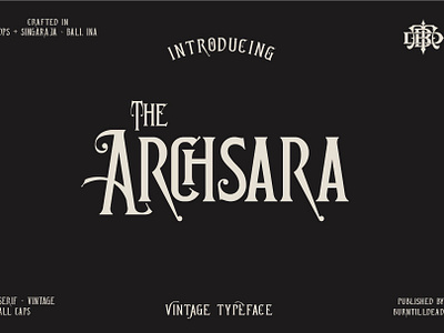 Archsara classic elegant font font style typeface design vintage