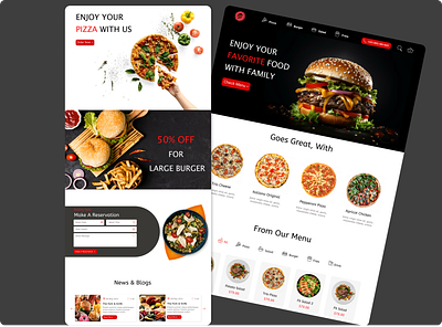 Fast Food Template branding fastfood figma graphic design restaurant template ui uiux ux