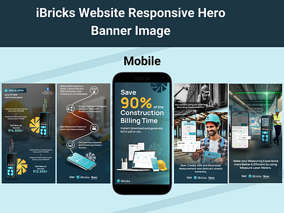 iBricks Website, App and Appstore Graphic Images ads app banner app design appstore branding carousel design graphic design hero image illustration illustrator marketing poster product product design ui web banner web design