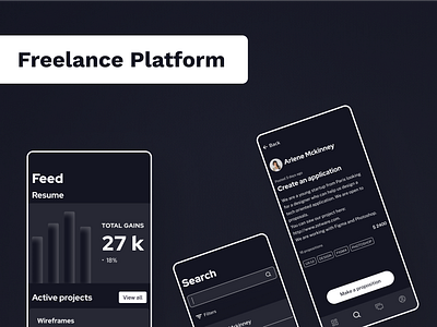 Freelance App 2024 app concept design figma freelance job jobfinding mobileapp ui