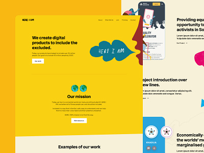 Here I Am Studio – Including the excluded agency branding graphic design homepage portfolio ui web design website