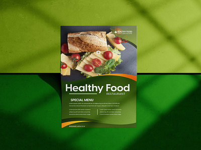 Healthy food flyer advertisement branding flyer delicious menu fast food food flyer graphic design happy breakfast pamphlet promotional flyer restaurant flyer restaurant flyer desig