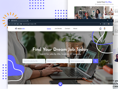 💼 NEEDJOB || Job Finding Website ux designer career