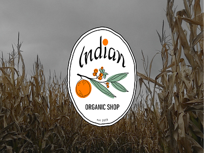 Logo design project for a homegrown brand - Indian Organic Shop. branding design graphic design illustration logo typography