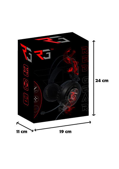 “RED Gear : Minimalist Headphone Packaging Design” 3d branding design graphic design illustartion logo ui vector