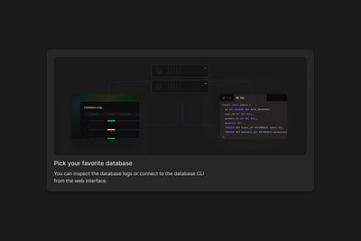 Product Illustration - Dark Mode bento browser computer connect dashboard database ide illus illustration product product design vs code