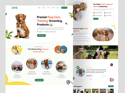 Dog Care Landing page Design animal design dog dog care dog food landing page web design website