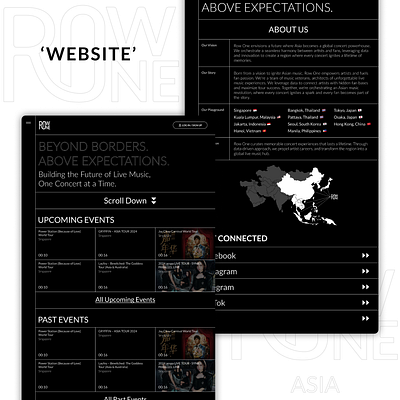 RowOne Asia Website Design animation branding graphic design logo motion graphics ui