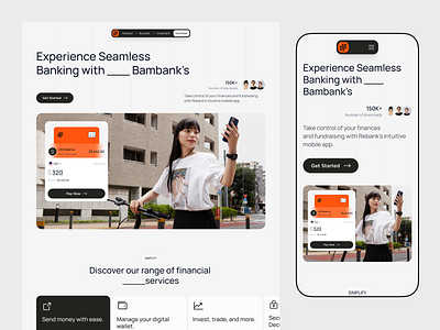 Digital Banking - Landing Page business campaign digital banking finance fintech landing page mobile stoct ui ui design web design