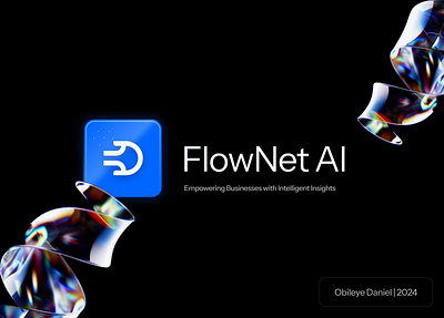 FlowNet AI branding freelancer graphic design hire me logo ui ux web design website
