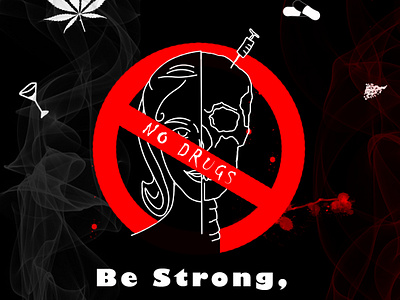 A graphic stand against Drug Abuse branding design graphic design illustartion illustration logo ui vector