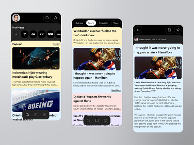 News Mobile App app article articles bulletin clean design feed minimal mobile mobile design news news app newsfeed newsletter newspaper read reading social app ui ux