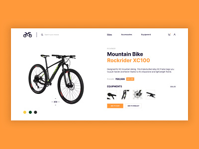 eCommerce Product Detail Page Design | Bicycle Seller creativeprocess designportfolio ecommercedesign ecommercewebsite foecht mountainbikes productdetailpage uidesign userexperience userinterface uxdesign webdesign