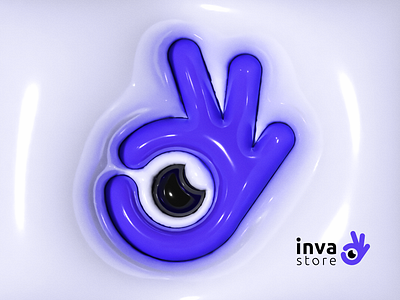 invastore Logo 3d branding design graphic design health illustrator logo logotype vector visually impared
