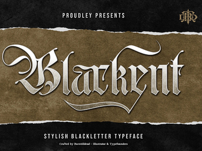 Blackent blackletter branding font font design font style stylish typeface