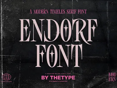 ENDORF | FONT canva classic clean cover creepy decorative display fashion font ligature magazine poster retro serif stylish timeless trend trendy typeface vintage