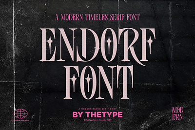 ENDORF | FONT canva classic clean cover creepy decorative display fashion font ligature magazine poster retro serif stylish timeless trend trendy typeface vintage