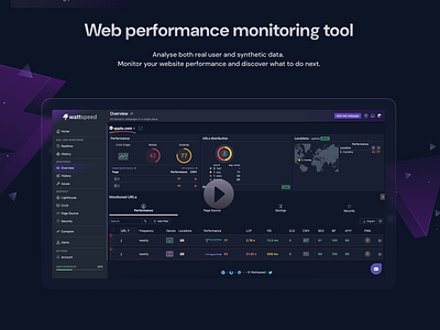 Fresh UI for Wattspeed.com animation dark theme design fresh ui graphic design monitoring tool purple space theme ui updated interface wattspeed website speed