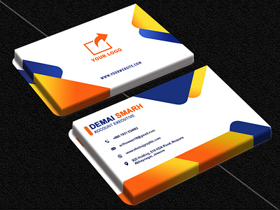 Attractive Print ready business card 3d animation attractive branding business business card card customizable customized design edit editable free graphic design high quality photoshop quality ui