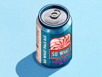 So What? Pale Ale Packaging Illustration 2d alcohol beer beverage branding can design drinks grain graphic design happy illustration illustrator mockup noise packaging pale ale retro textural vintage