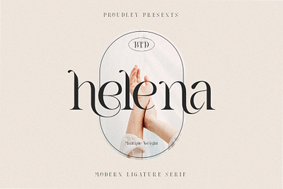 Helena aesthetic branding elegant font design font style logo modern serif