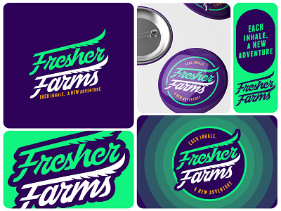 Fresher Farms alex seciu branding cbd logo farmer logo fresh logo hemp logo logo design logo designer word mark