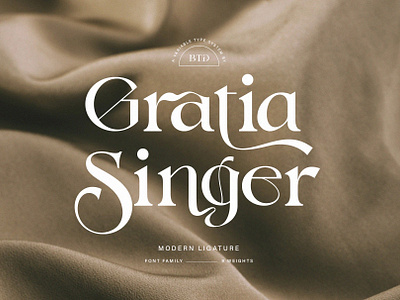 Gratia Singer aesthetic branding elegant font design font style modern typeface