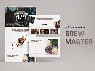 Coffee Shop Website - BREWMASTER coffee coffee shop ui fancy graphic design product shop shop ui store store ui ui ux