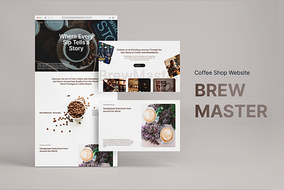 Coffee Shop Website - BREWMASTER coffee coffee shop ui fancy graphic design product shop shop ui store store ui ui ux