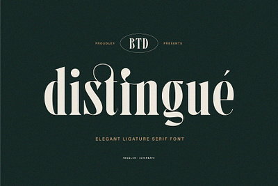 Distingue aesthetic branding elegant font font design font style modern serif typeface