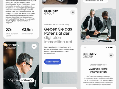 Bederov Group — Mobile Design adaptive company corporate design investment mobile design ui ux website