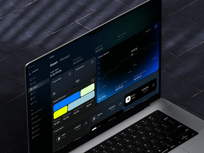 Modern Web 3.0 Wallet - Web(Dark-2-Crypto) admin asset crypto dashboard finance product design software ui ux vision pro web app web design web3