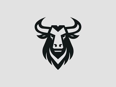 Bull animal bison bull logo