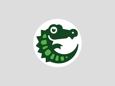 Crocodile animal baby crocodile logo playful